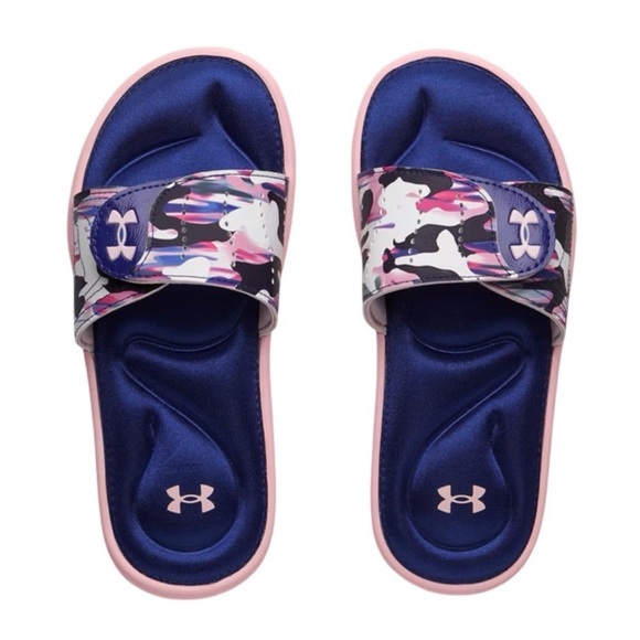 UNDER ARMOUR • Kids UA Girls Ignite VI Graphic Strap Slides Sandals - Picture 1 of 5